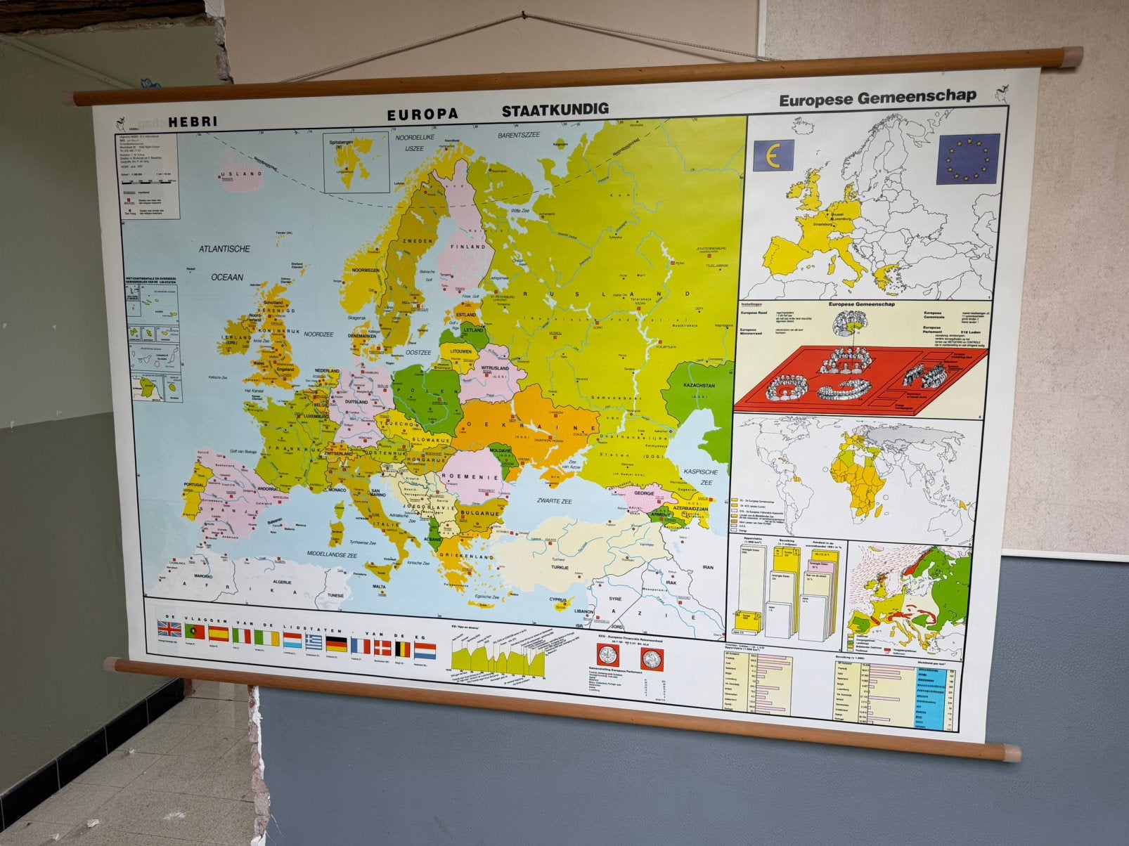 Topografische kaart Europa dubbelzijdig, Ophalen, Aardrijkskunde