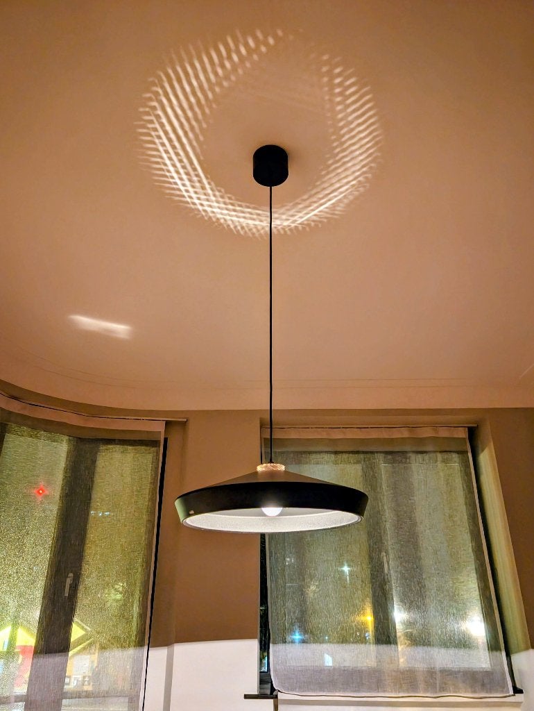 Herstal Edge L design hanglamp Ø50 cm – mat zwart/brons, Huis en Inrichting, Nieuw, Metaal, Modern, design, E27 (groot)