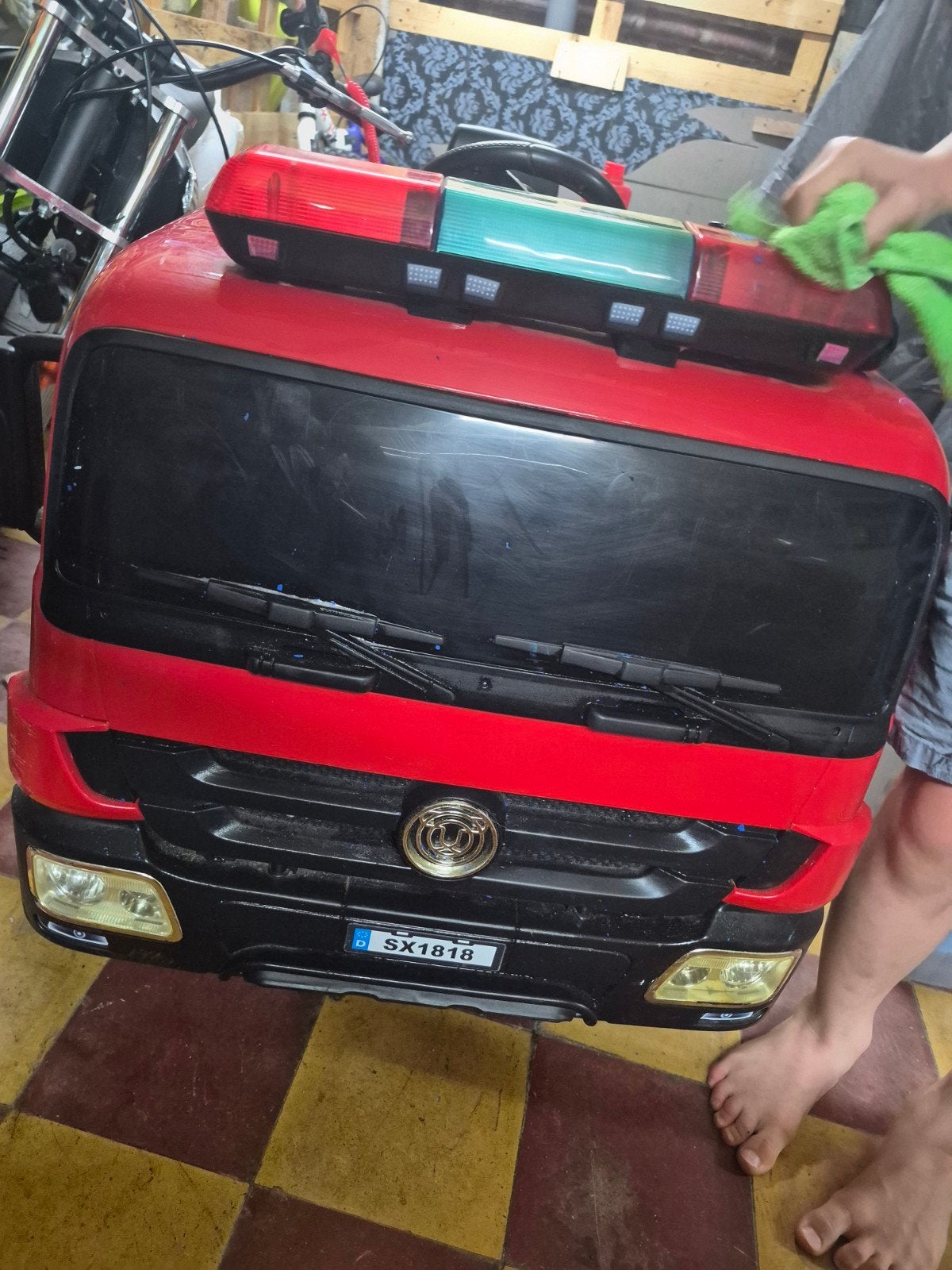 Camion pompier électrique pour enfants, Enlèvement