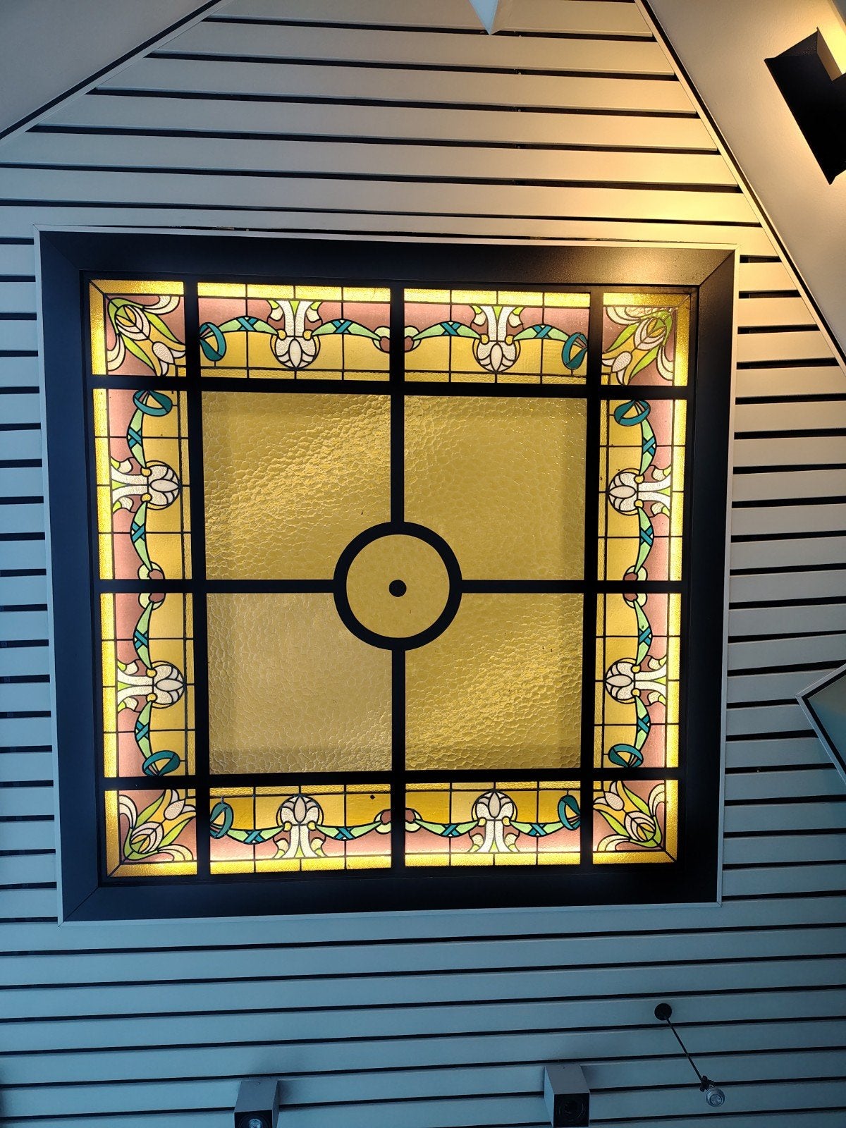 Glasraam met loodafwerking, Antiek en Kunst, Ophalen