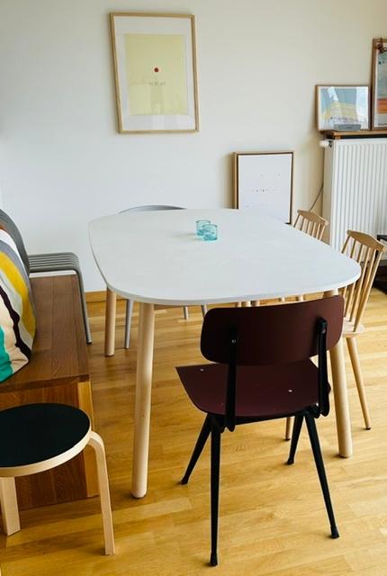 Table à manger, Maison & Meubles, Tables | Tables à manger, Comme neuf, 50 à 100 cm, 150 à 200 cm, Cinq personnes ou plus, Ovale