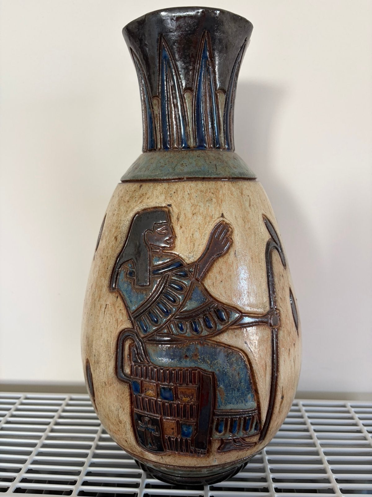 Grand Vase Grès de Bouffioulx signé Dubois, Antiquités & Art, Enlèvement