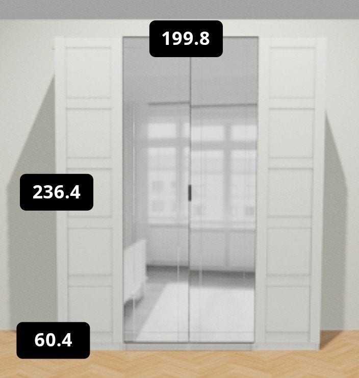 Kledingkast PAX Ikea, Huis en Inrichting, Kasten | Kleerkasten, Gebruikt, 200 cm of meer, 200 cm of meer, 50 tot 75 cm, Met deur(en)