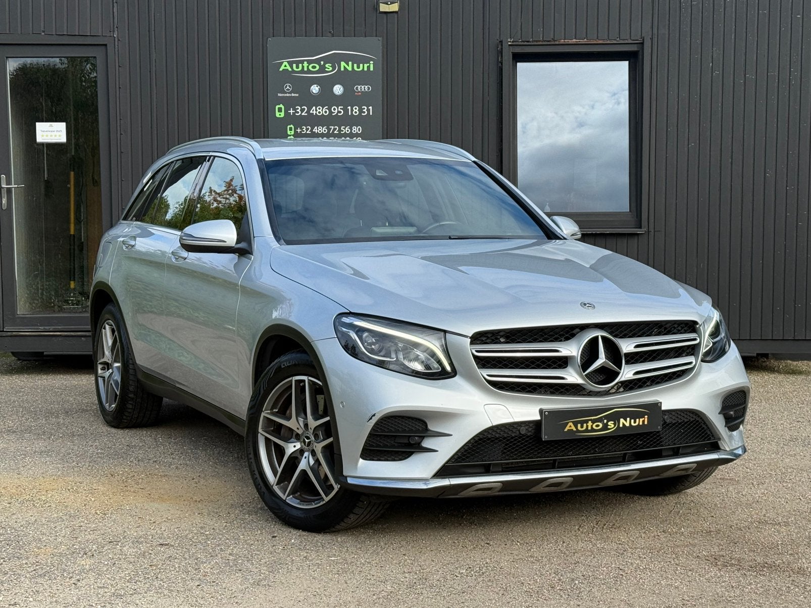 Mercedes-benz glc220d 4matic diesel 2018, Autos, Cuir, Argent ou Gris, Achat, Euro 6