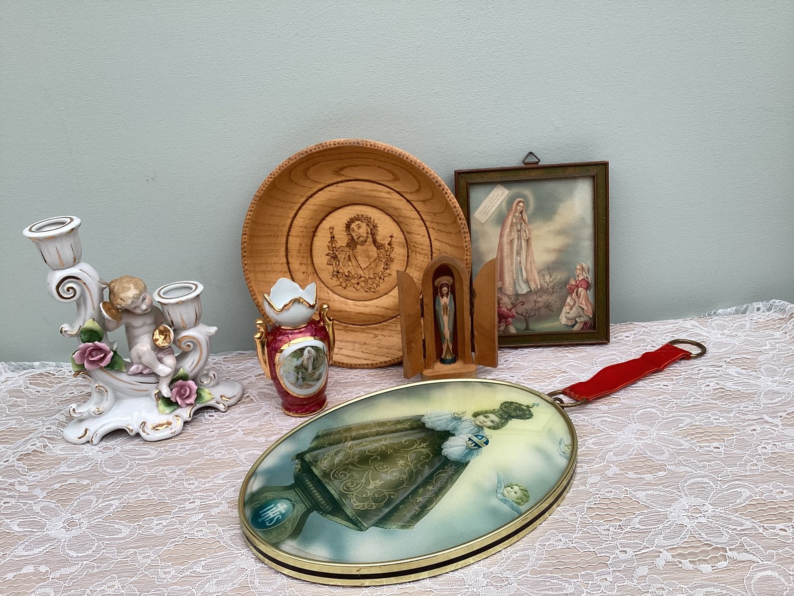 Vintage Religieuze  - set ( 6 ) - memorabilia / Brocante, Verzamelen, Ophalen, Gebruikt