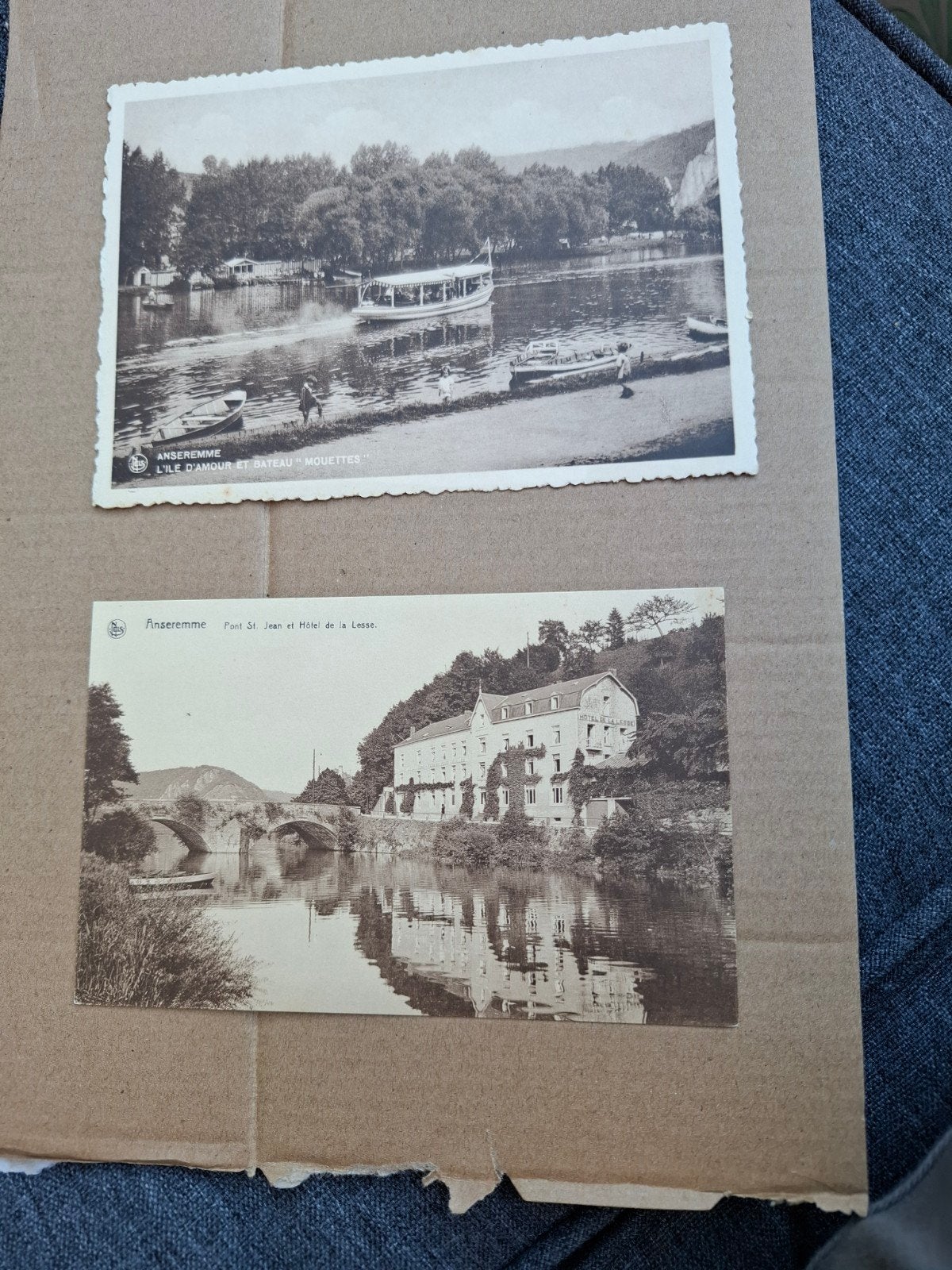 Anseremme. Set van 2 ansichtkaarten, Verzamelen, Ophalen of Verzenden, Ongelopen, Namen