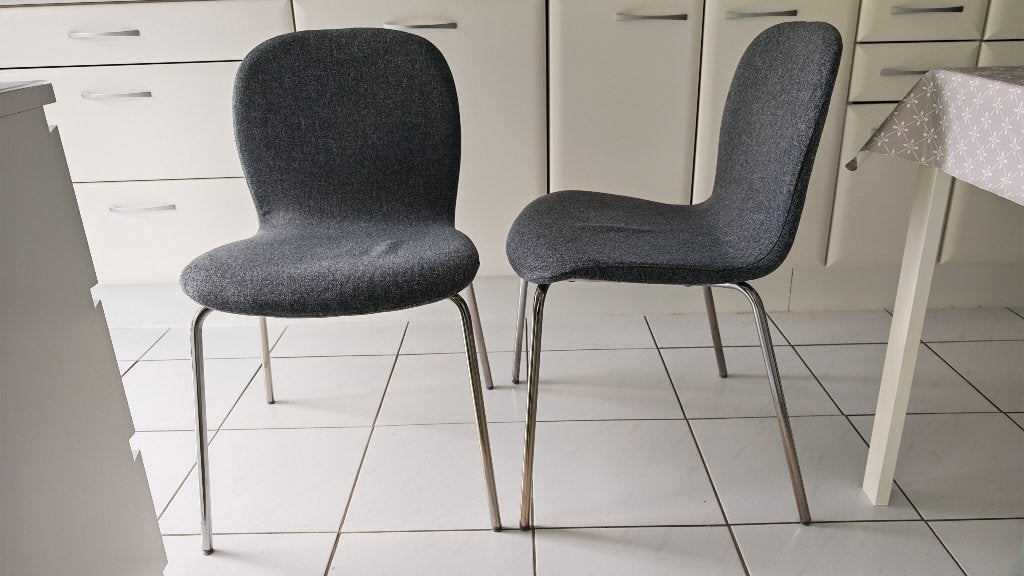 Keuken stoelen, Ophalen, Gebruikt, Twee, Stof