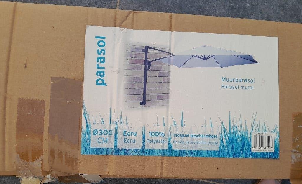 Muurparaplu, Ophalen, Muurparasol, Verstelbaar, Nieuw