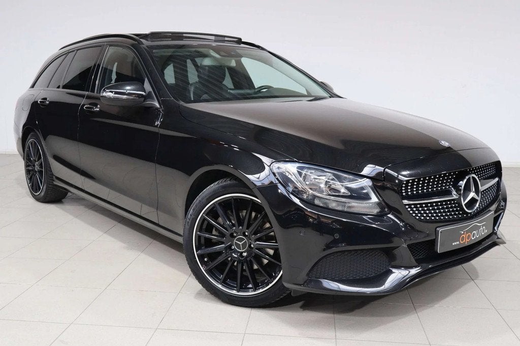 Mercedes-Benz C-CLASS 200 Open dak (bj 2015), Gebruikt, 4 cilinders, USB, Zwart