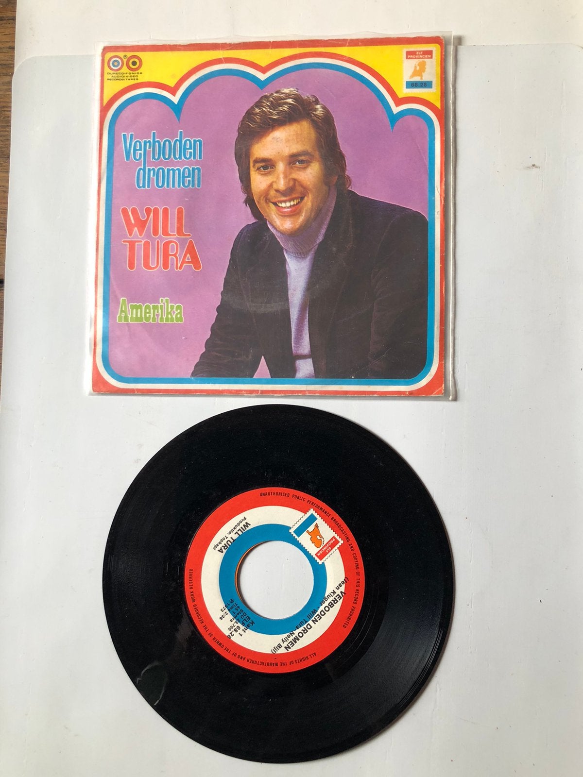 Will Tura: verboden dromen ( 1973), Cd's en Dvd's, Vinyl Singles, Verzenden, Zo goed als nieuw