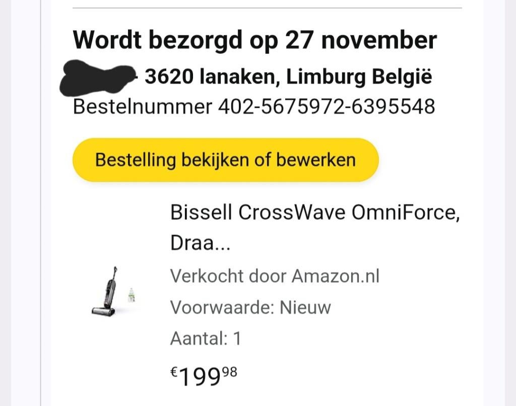 Bissell Crosswave omniforce draadloos, Enlèvement, Comme neuf, Réservoir, Aspirateur d'eau