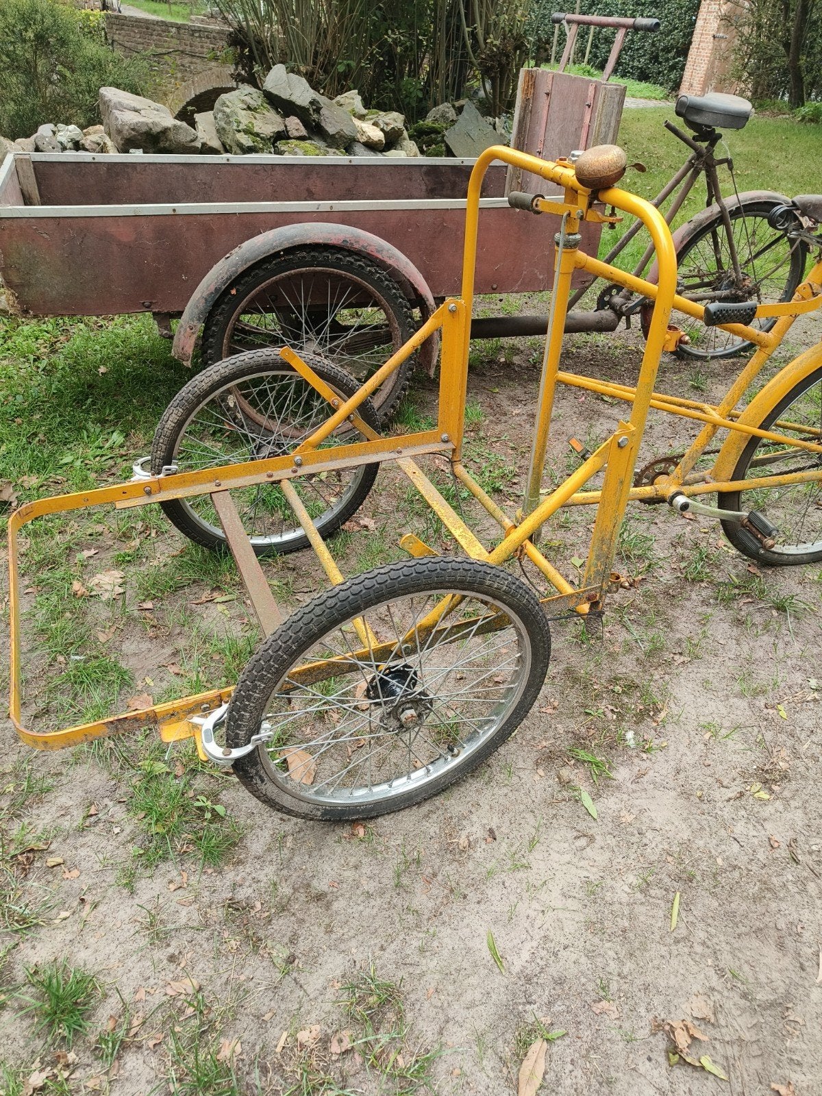 sterke oude bakfiets en Engelse recente bakfiets, Dieren en Toebehoren, Gebruikt