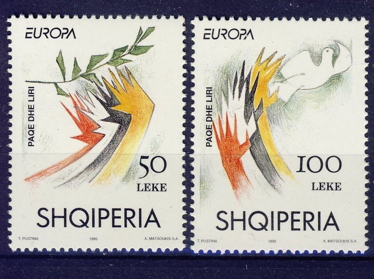 Albanie 1995 - CEPT n 2556 - 2557 **, Envoi, Non oblitéré