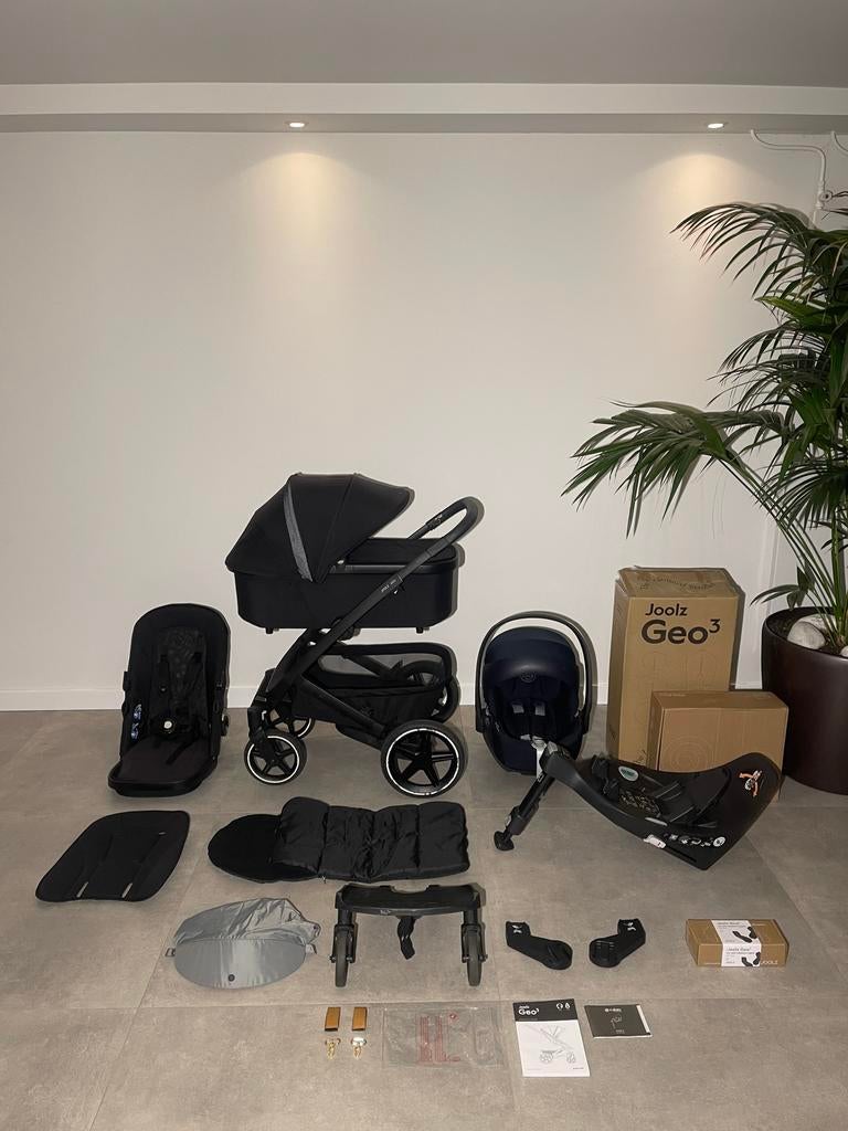 Joolz Geo 3 Space Black | Als Nieuw | Cybex + 360 Base, Kinderen en Baby's, Ophalen, Zo goed als nieuw, Kinderwagen