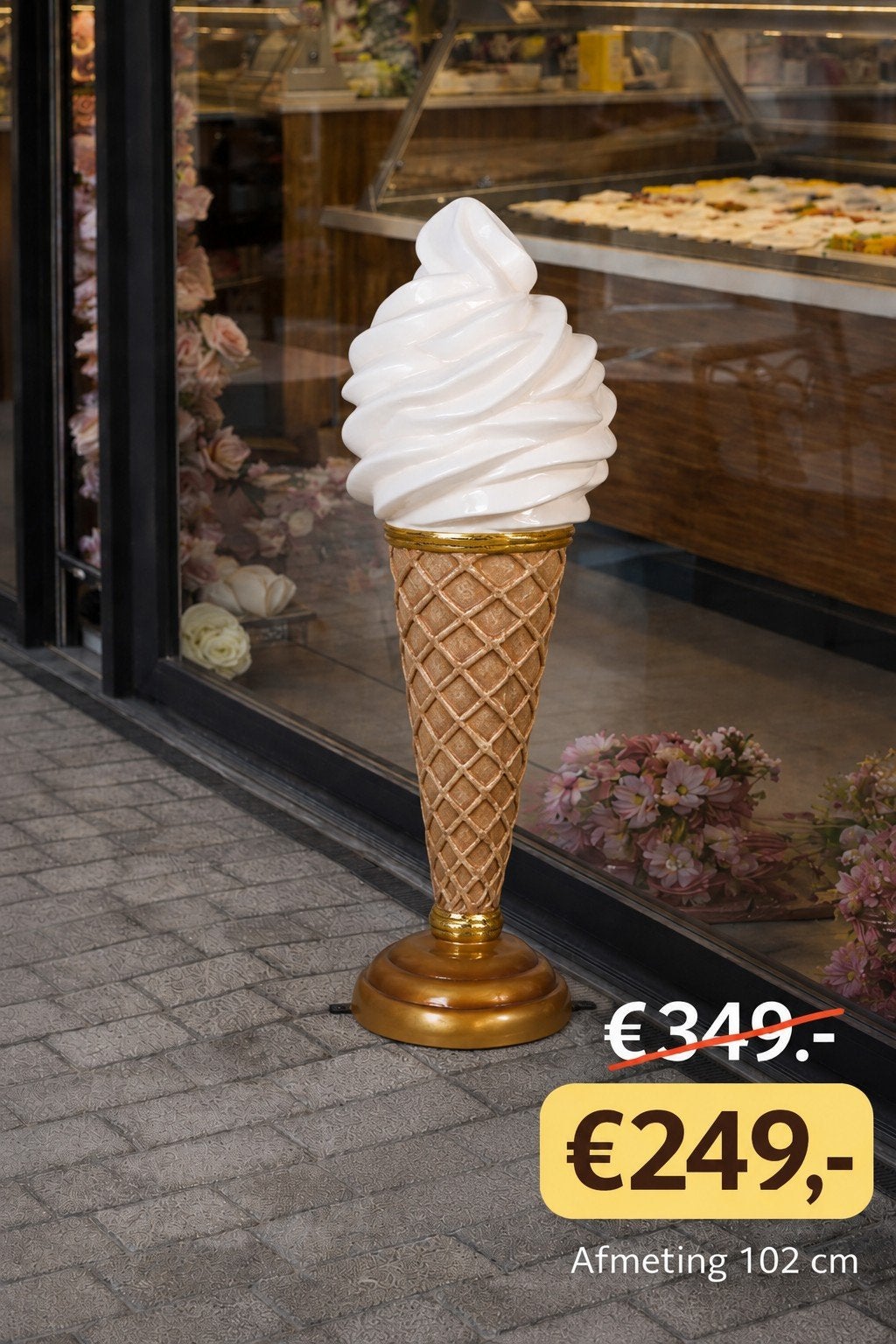 Groot softijs 102 cm – eyecatcher ijssalon / horeca – ACTIE, Ophalen of Verzenden, Nieuw