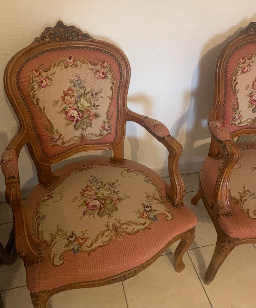 Zetels Louis XV 2 stuks, Antiek en Kunst, Ophalen