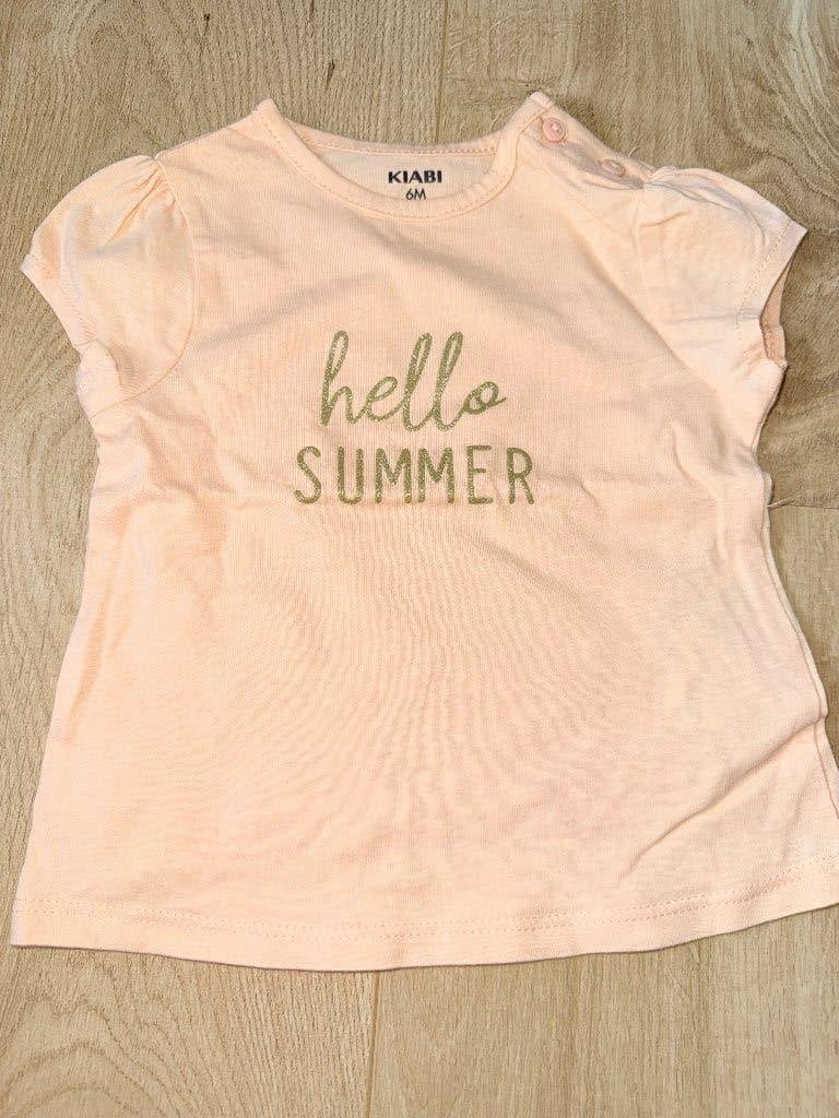 T-shirt Kiabi saumon à inscription dorée, Enfants & Bébés, Garçon ou Fille, Enlèvement ou Envoi, Chemisette ou Manches longues