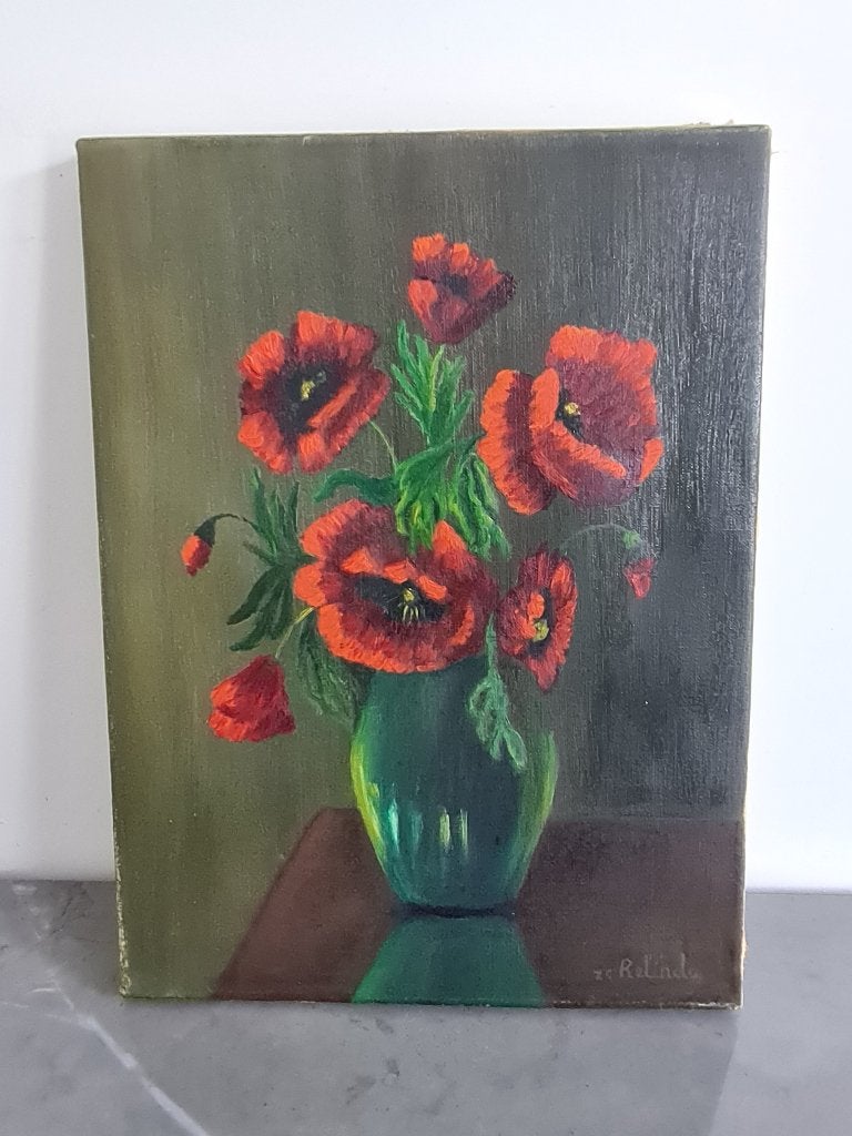 zeer mooi schilderij op doek - bloemen, Ophalen of Verzenden, Bloemen, Doek