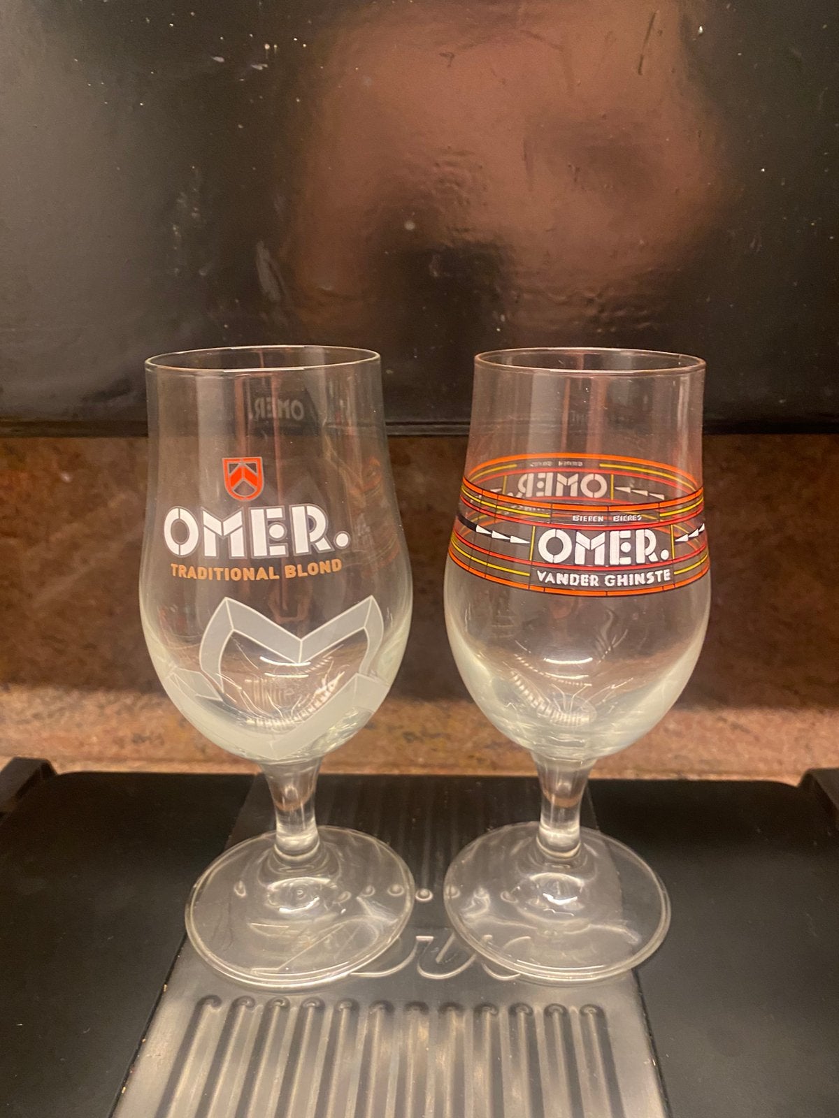 2 glazen omer 25cl, Verzamelen, Ophalen, Zo goed als nieuw