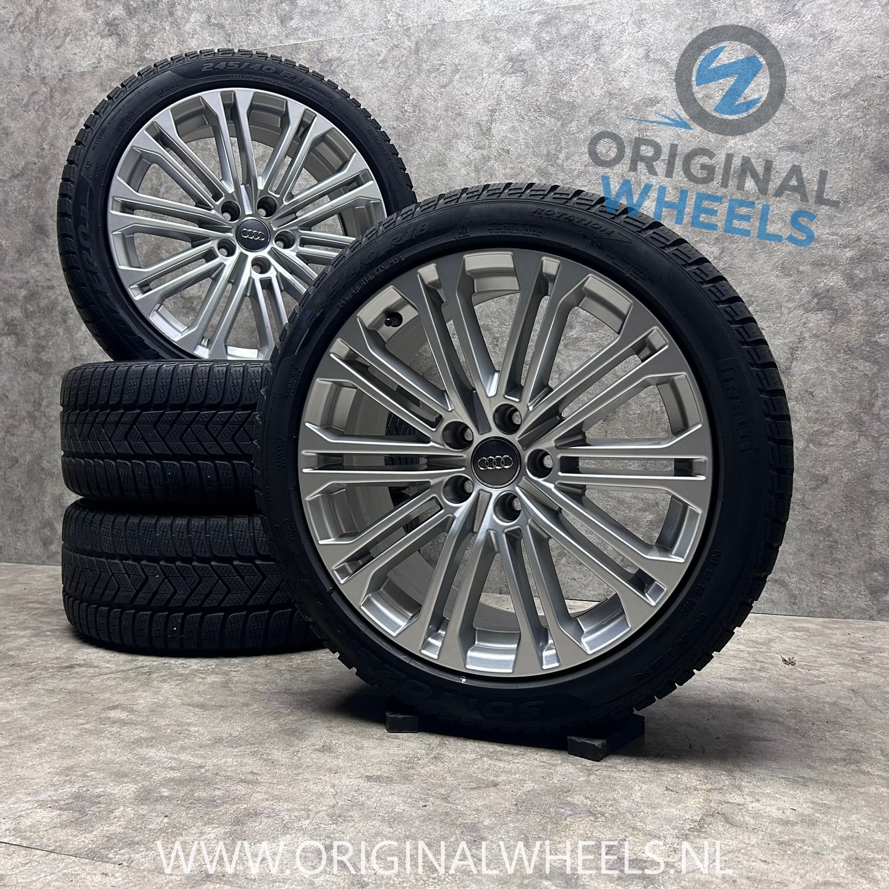 18 inch originele velgen + winterbanden Audi A5 8W0601025EE, Neuf, Pneus et Jantes, -, 18 pouces