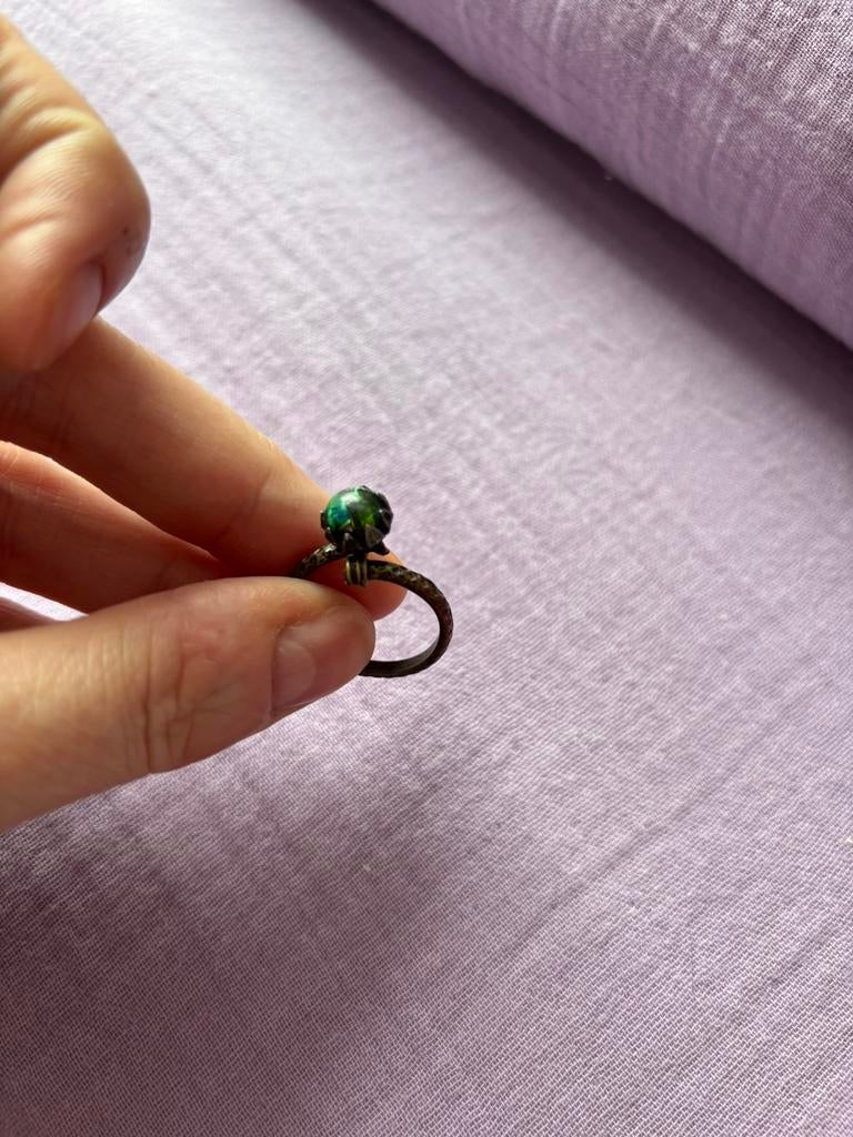 Bague scarabée en cuivre, Ophalen of Verzenden, Zo goed als nieuw