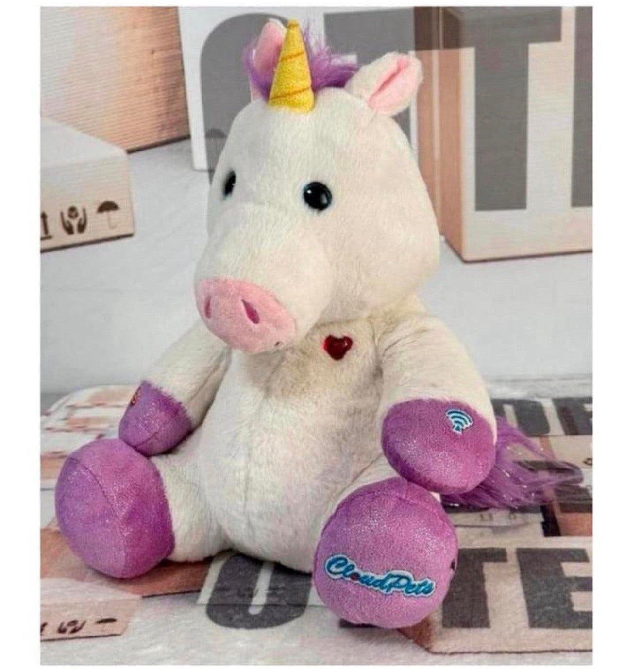 XL Unicorn 40CM Knuffel met App geluid Cloud-pets eenhoorn, Ophalen of Verzenden, Nieuw
