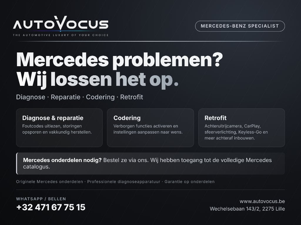 MB specialist: diagnose, reparatie, codering en retrofit, Ophalen, Autovocus B.V, Retrofit-tuning@autovocus.be, Wechelsebaan 143/2, 2275 Lille, Belgique