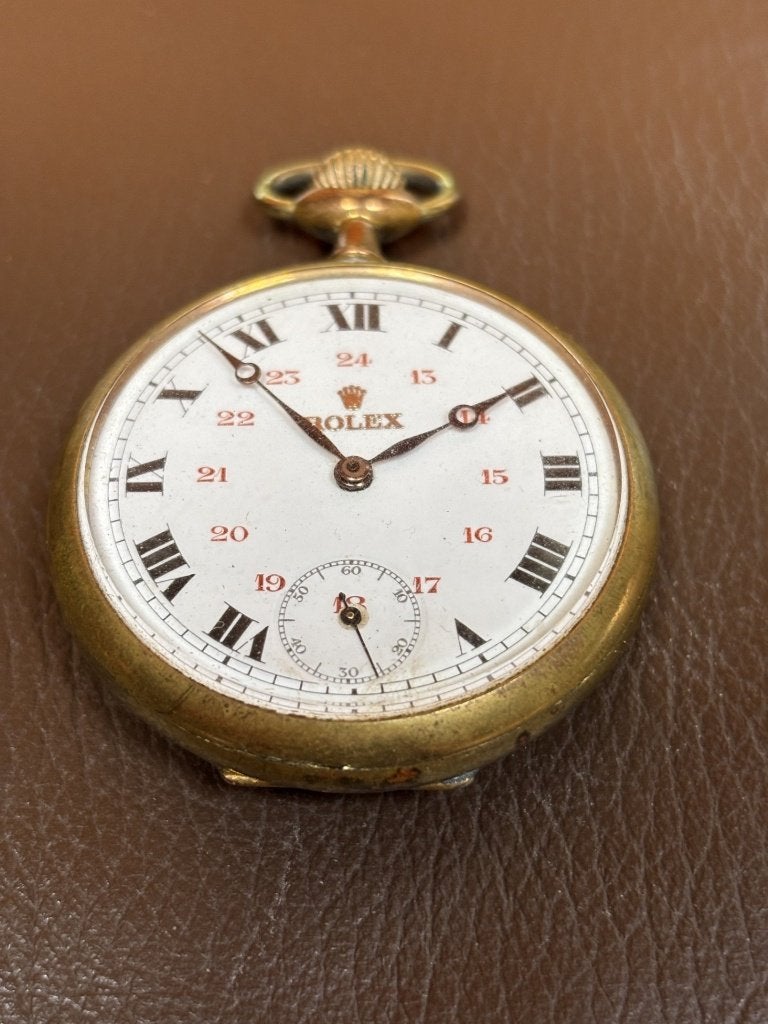 Rolex de poche ancienne –  Symbolique maçonnique-fonctionne, Enlèvement, Utilisé, Ustensile