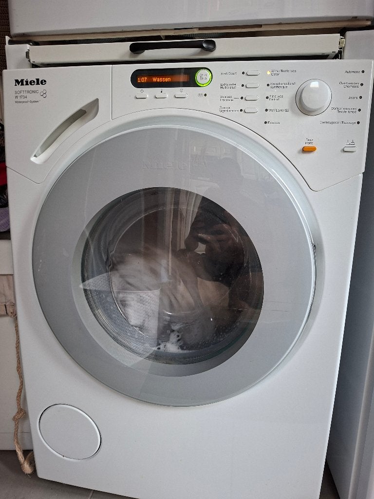 Wasmachine miele softtronic w1734 waterproof system, Ophalen, Gebruikt, Minder dan 85 cm, Handwasprogramma