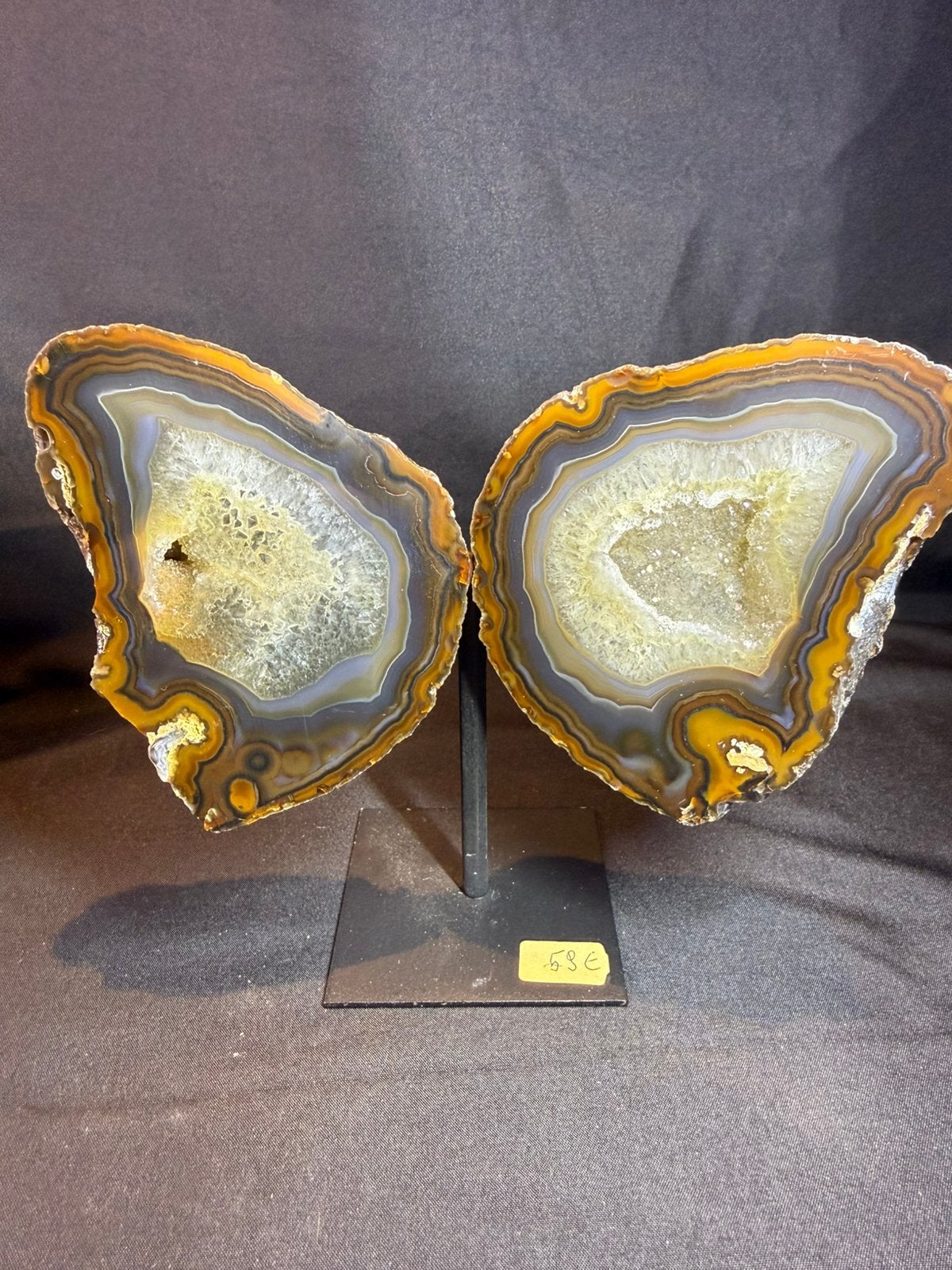 Natuurlijke agaatvlinder op standaard – 15 cm, Ophalen of Verzenden, Mineraal