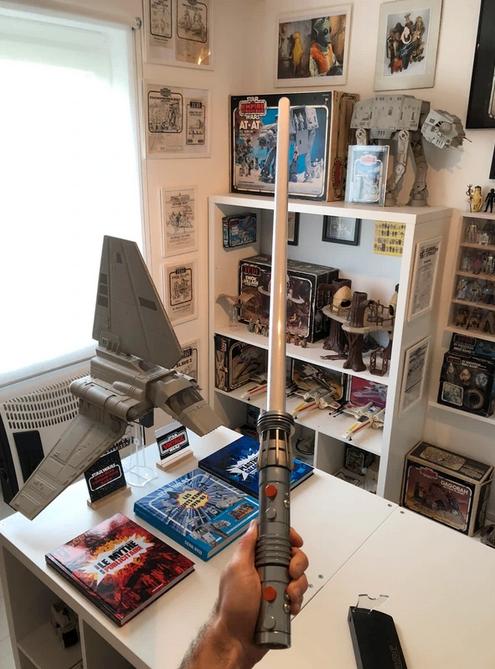 Sabre laser dark maul star wars master replica, Enlèvement ou Envoi, Utilisé