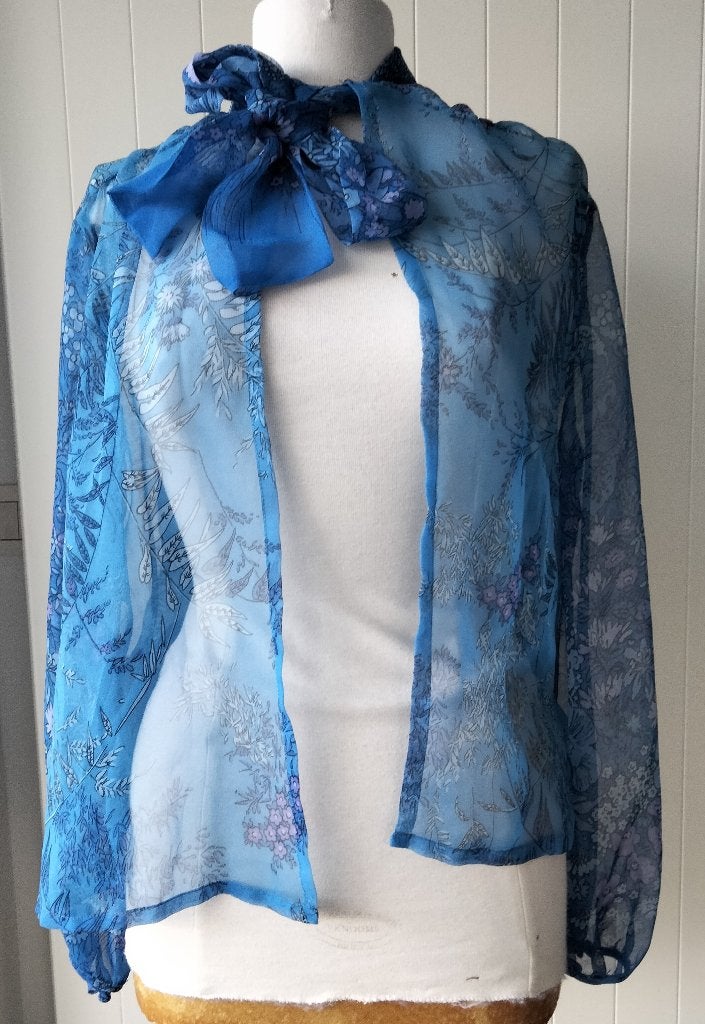 CHIC Chemisier /veste transparent  Taille :46, Enlèvement, Comme neuf, Taille 46/48 (XL) ou plus grande, Bleu