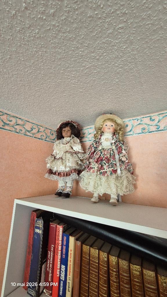 Lot de 2 poupées décoratives anciennes / vintage, Collections, Enlèvement ou Envoi, Utilisé, Poupée