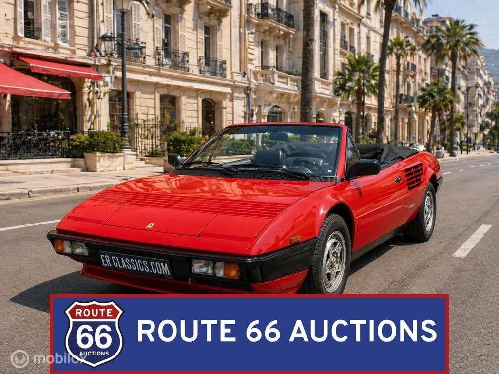 Ferrari Mondial Cabriolet | 1984 | Route 66 Auctions, Auto's, Zwart, Bedrijf, Handgeschakeld, Overige carrosserie