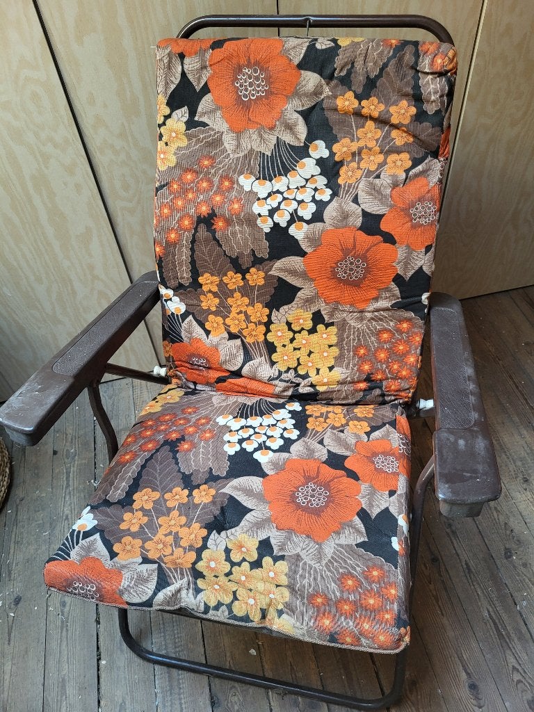 Vintage kampeerstoel / strandstoel, Antiek en Kunst, Ophalen