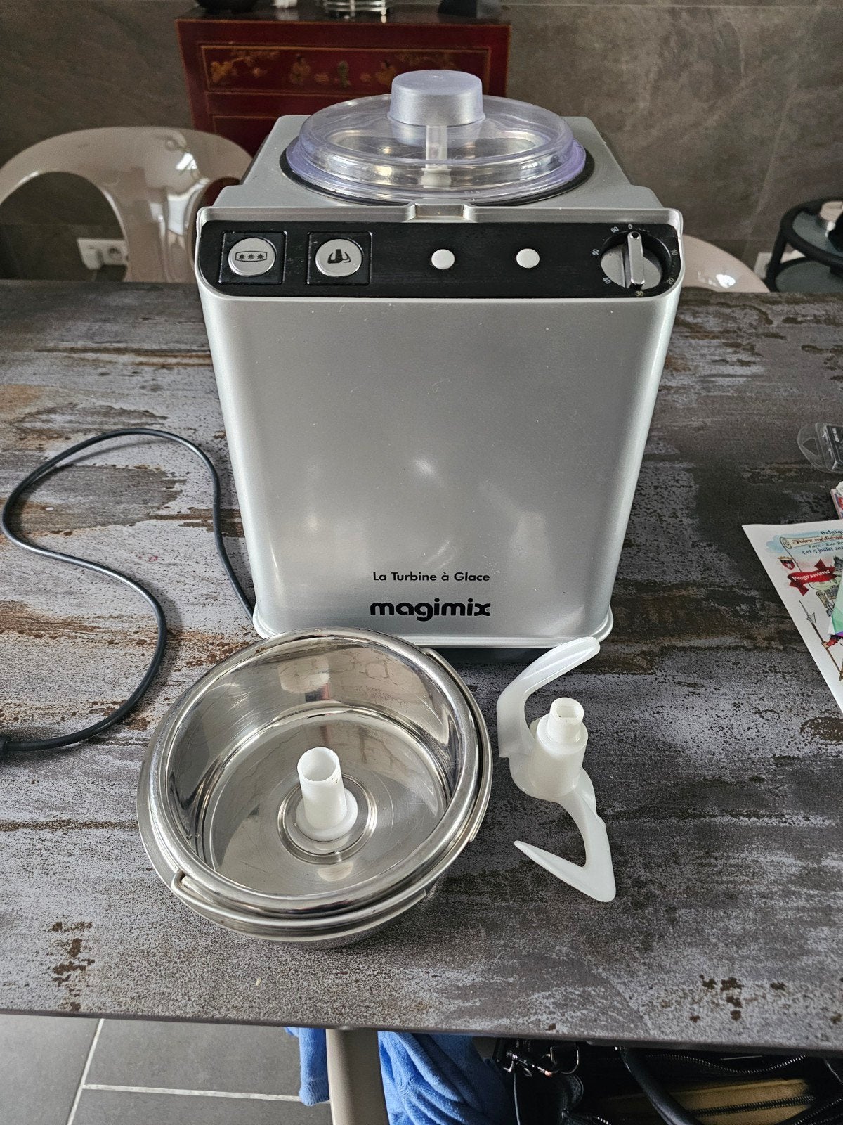 Turbine a glace magimix, Electroménager, Machines à glace, Comme neuf, Élément de refroidissement, Enlèvement