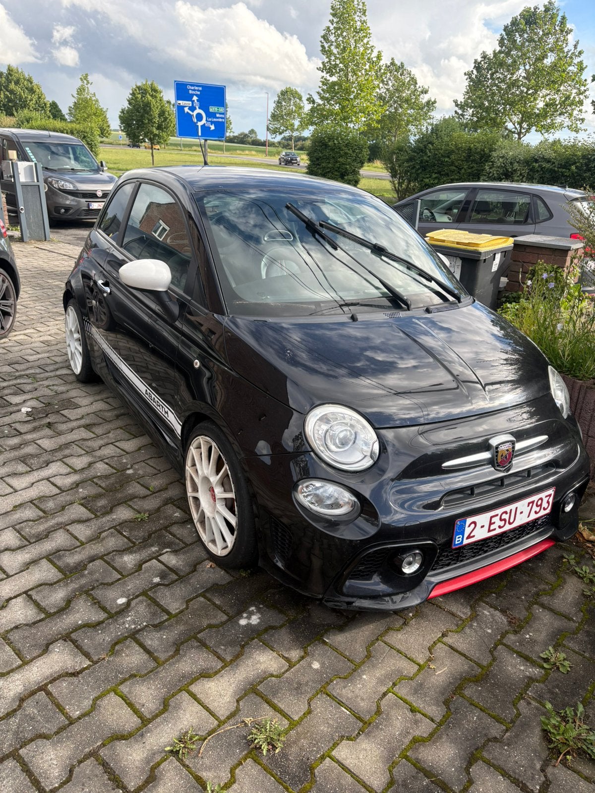 Fiat 500 Abarth, Auto's, Lederen bekleding, Zwart, Leder, Particulier
