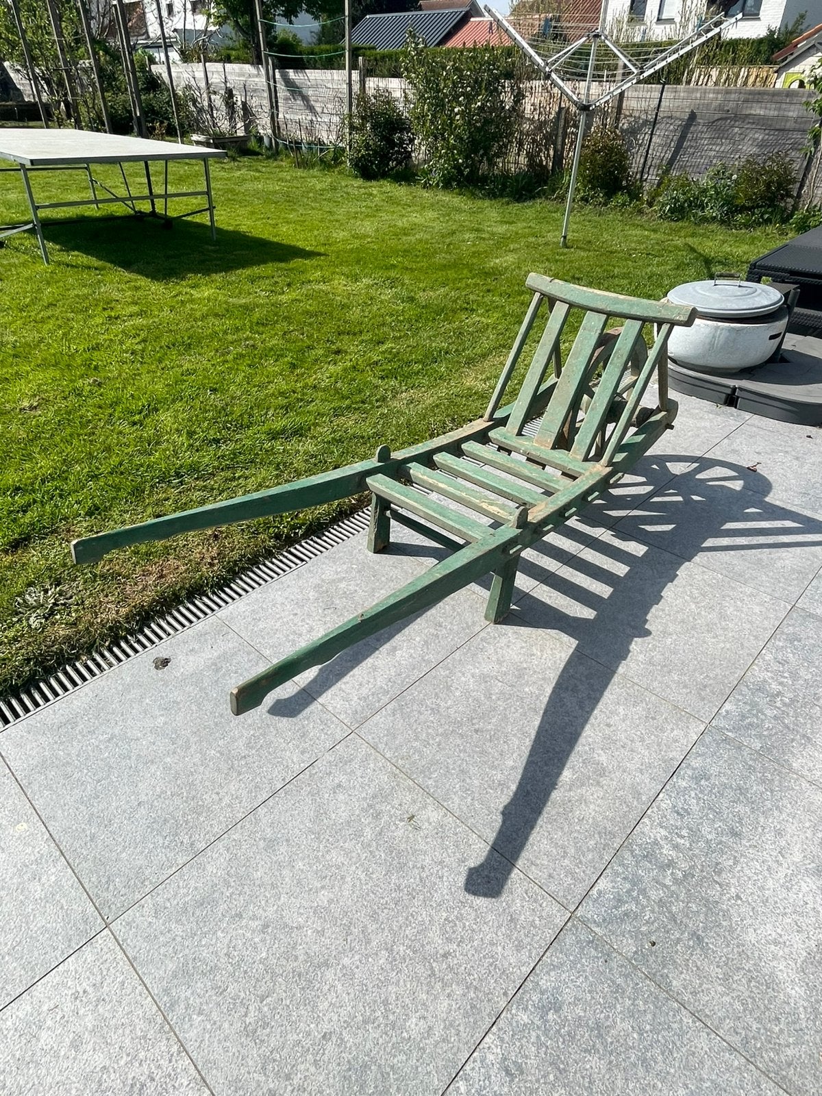 Charette en bois et métal, Enlèvement, Utilisé, Bois