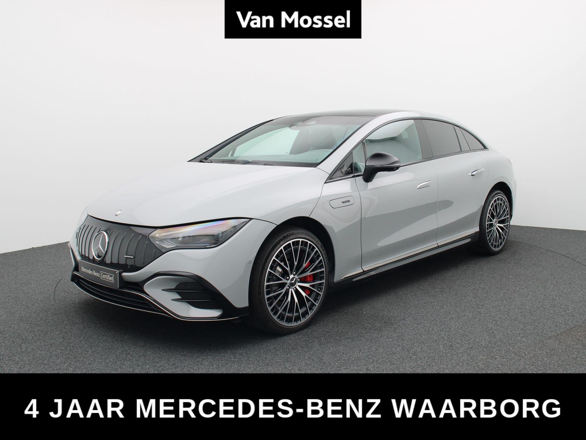 Mercedes-Benz EQE 53 4MATIC+ + NAPPA + BURMESTER + HYPERSCRE, Automaat, Stof, 625 pk, Zilver of Grijs