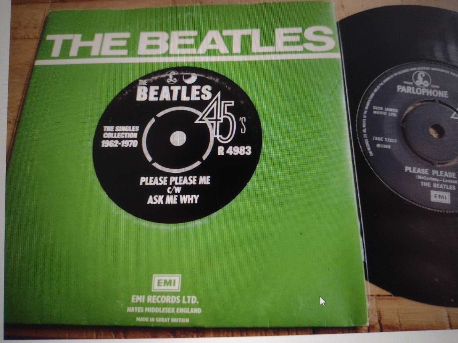 Single THE BEATLES: PLEASE PLEASE ME-ASK ME WHY, 7 inch, Ophalen of Verzenden, Zo goed als nieuw, Pop