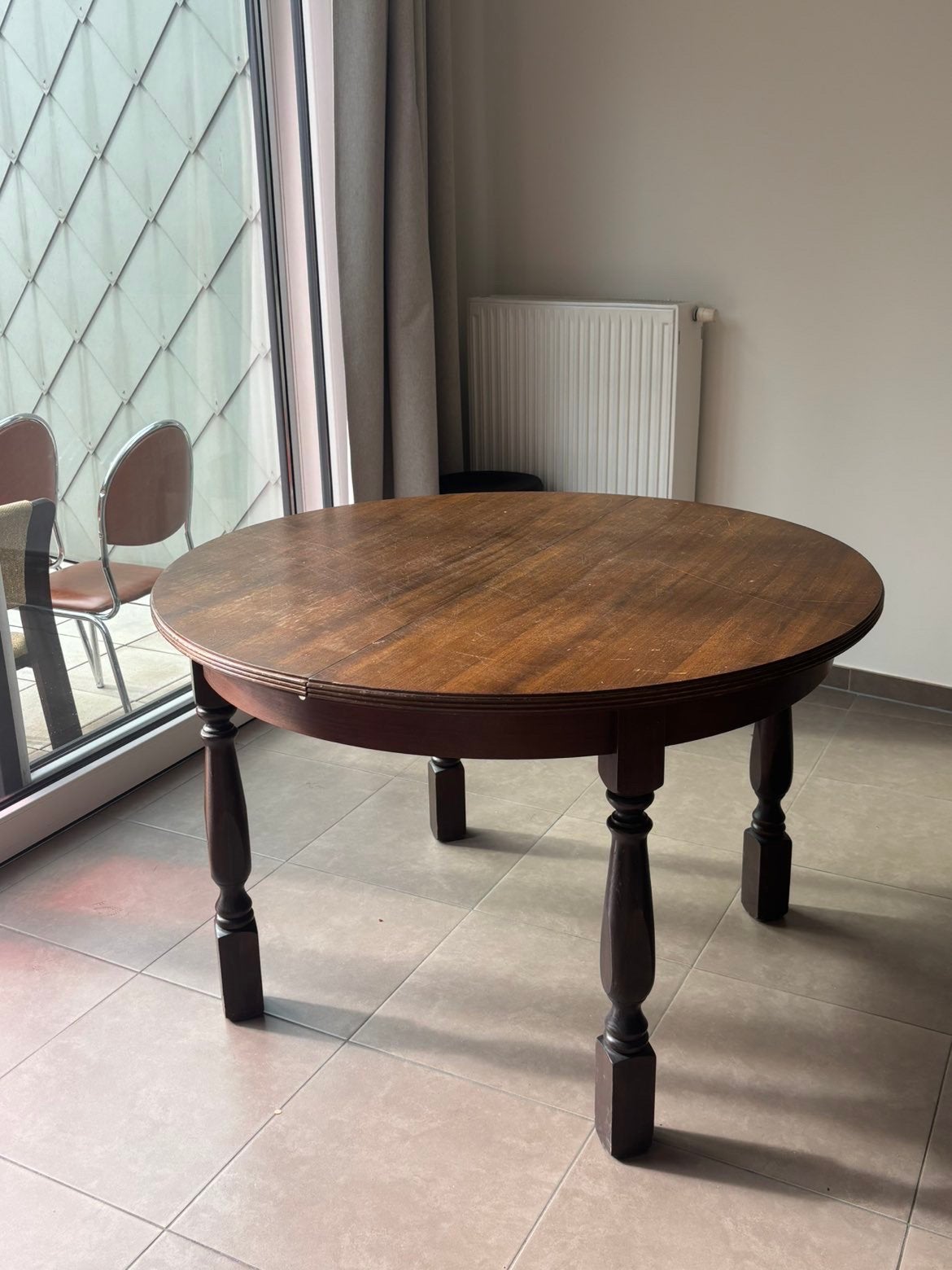 Ronde houten tafel, Antiek en Kunst, Ophalen