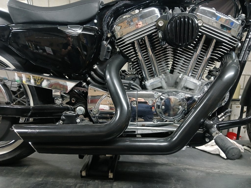 Vance & Hines shortshot uitlaat voor harley sportster., Motoren, Onderdelen | Harley-Davidson, Ophalen