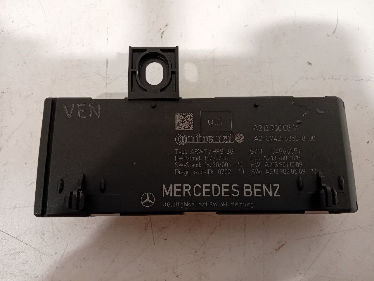 Computer Mercedes-Benz E-Klasse, Onderdelen@venauto.nl, Van der Ven Autorecycling B.V., Ettenseweg 76, 4706 PB Roosendaal, The Netherlands