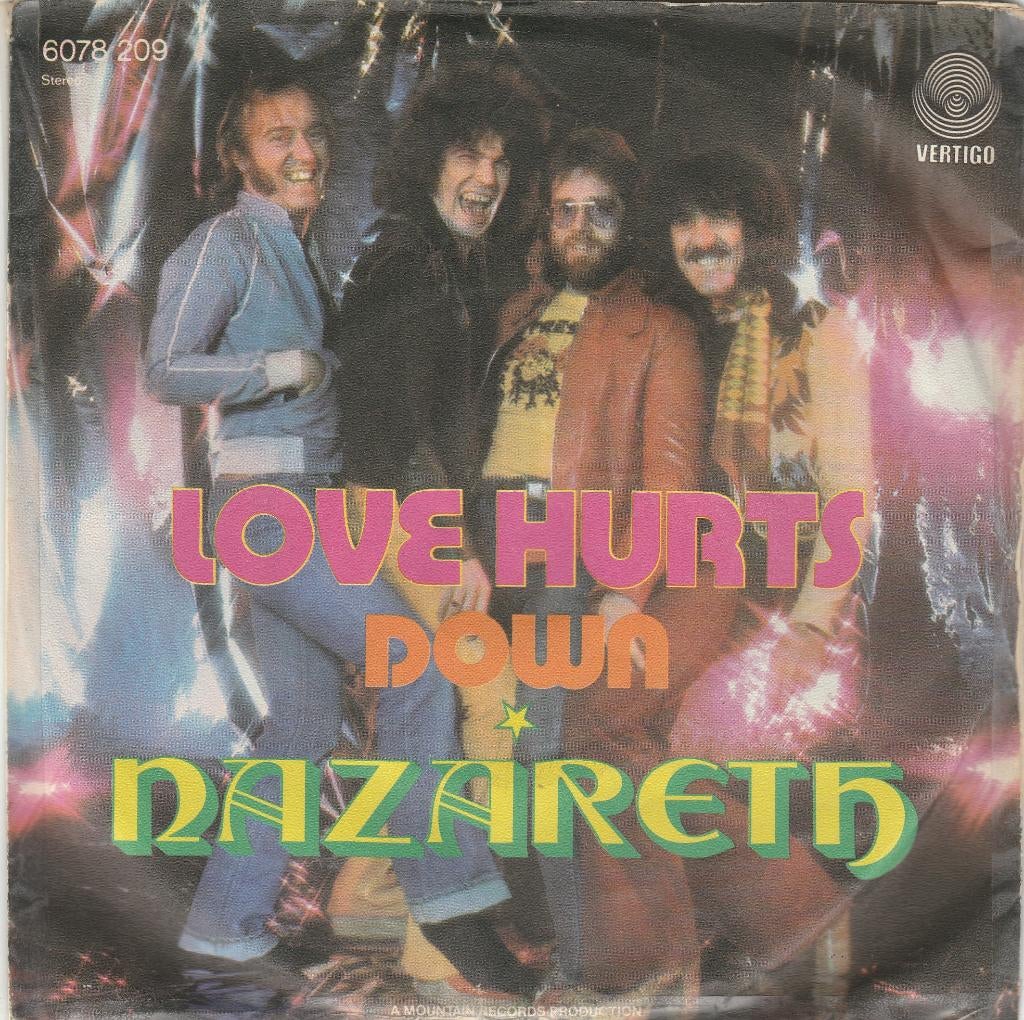 45T: Nazareth: Love hurts   HardRock, Gebruikt, 7 inch, Single, Ophalen of Verzenden