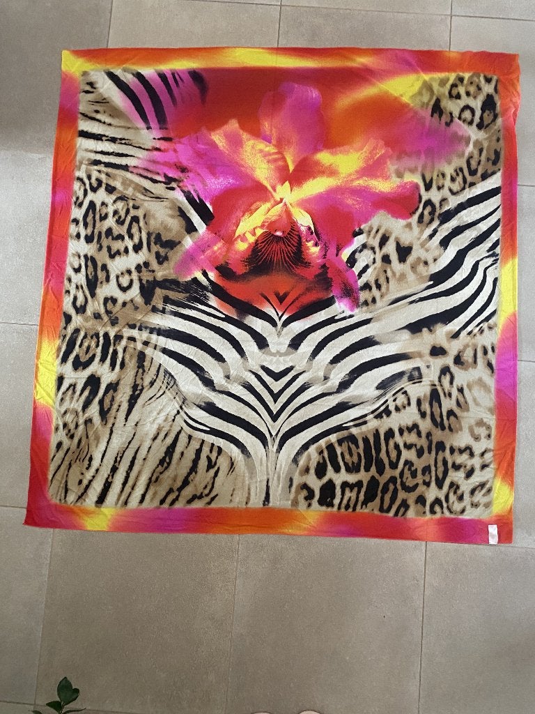 Pareo dieren en bloemenprint Sunflair, Kleding | Dames, Badmode en Zwemkleding, Overige typen, Meerkleurig, Ophalen of Verzenden