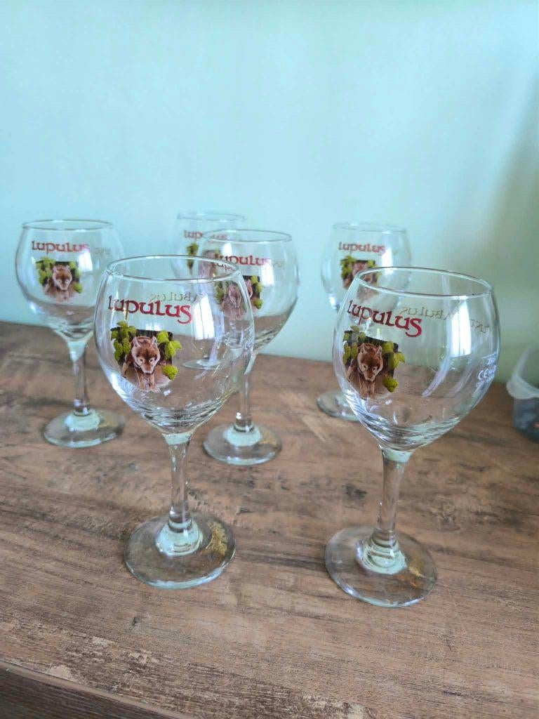 6 verres lupulus neufs, Verzamelen, Biermerken, Ophalen of Verzenden, Nieuw, Glas of Glazen, Overige merken