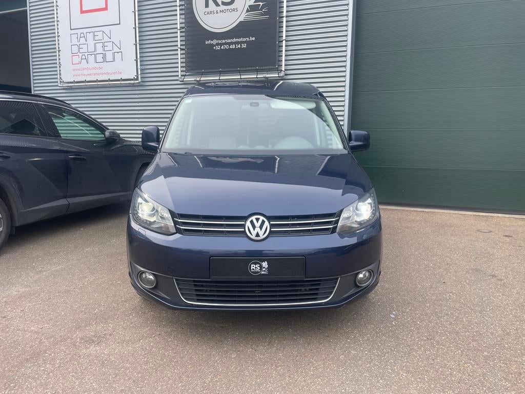 Volkswagen Caddy 1.6TDI/DSG Automaat/Led-Xenon/Gekeurd, Auto's, Gebruikt, 4 cilinders, Blauw, Leder