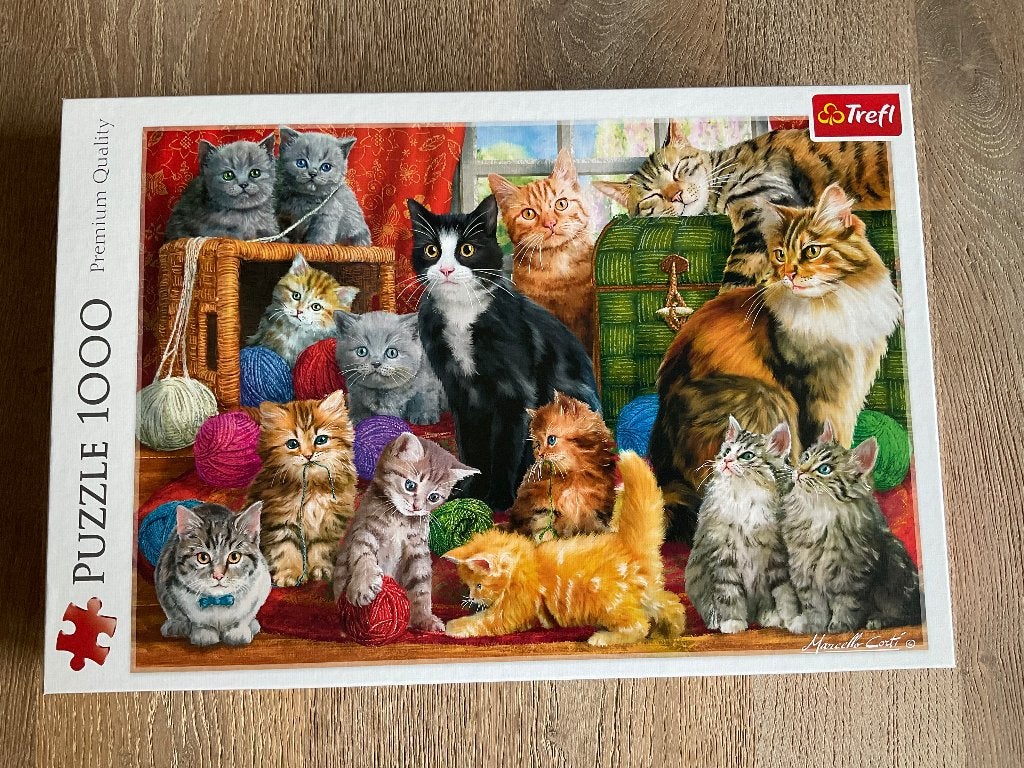 Legpuzzel Trefl poesjes, 1000 stukjes, Ophalen of Verzenden, 500 t/m 1500 stukjes, Zo goed als nieuw, Legpuzzel