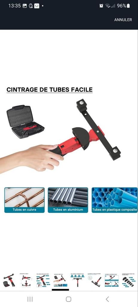 Ceintreuse arbalète, Enlèvement ou Envoi