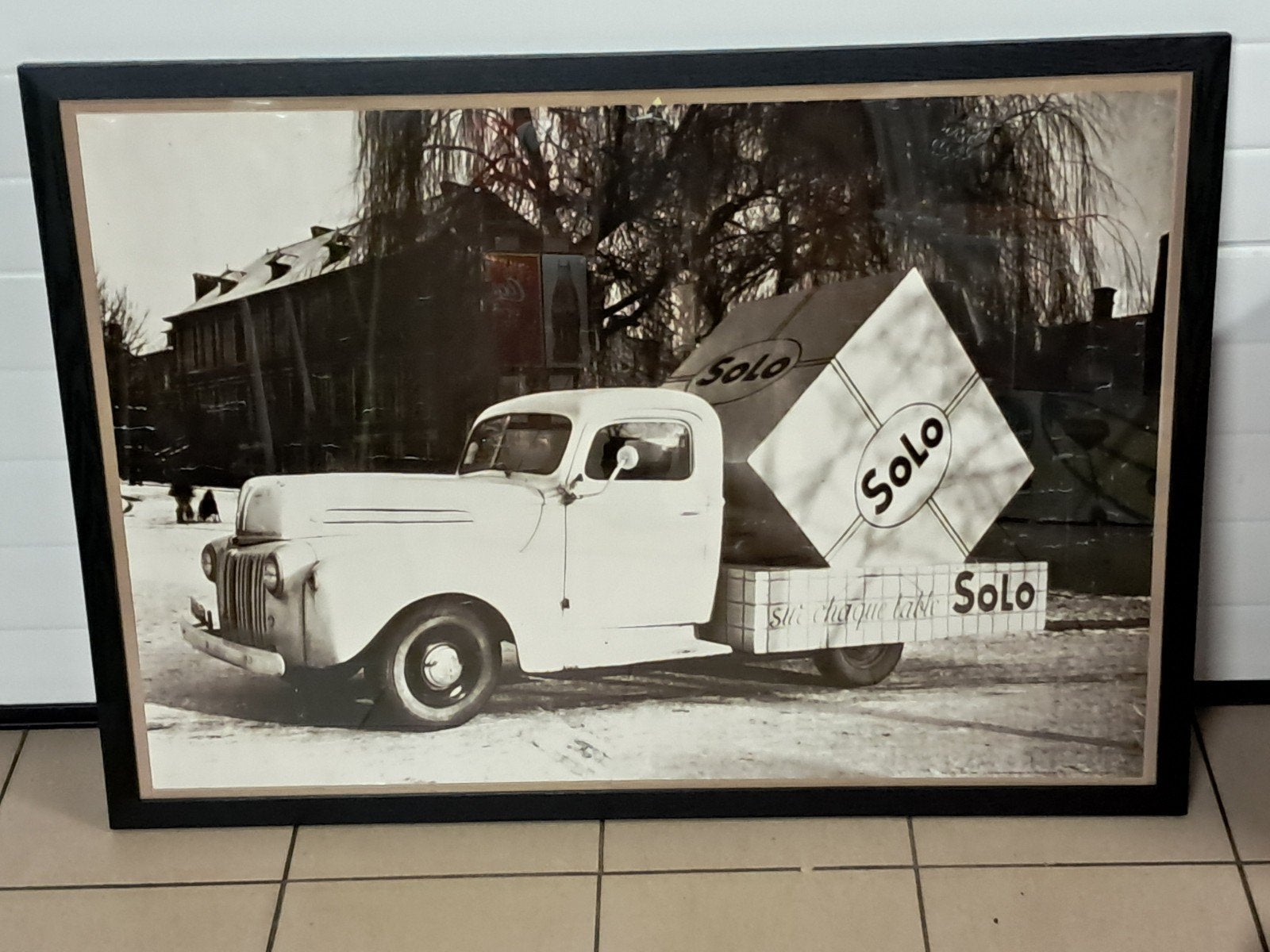 Originele  Poster Belgische reclame Solo-margarine '40-'50, Verzamelen, Ophalen, Gebruikt, Overige typen